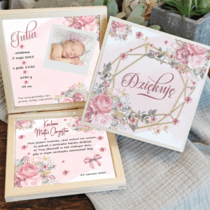 Podziękowanie dla Chrzestnych z metryczką